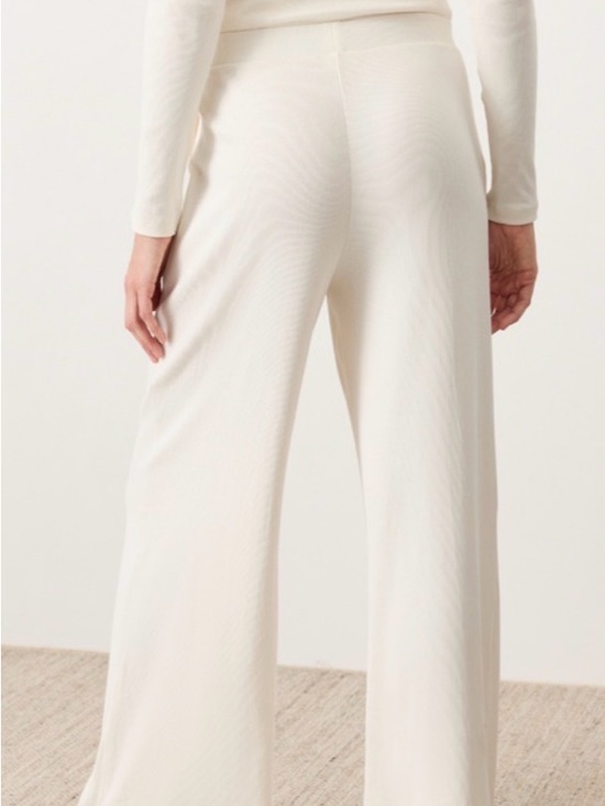 Pact Organic Pants - NWOT-PACT ORGANIC DREAM RIB WIDE LEG LOUNGE PANT- XXL -CREAM